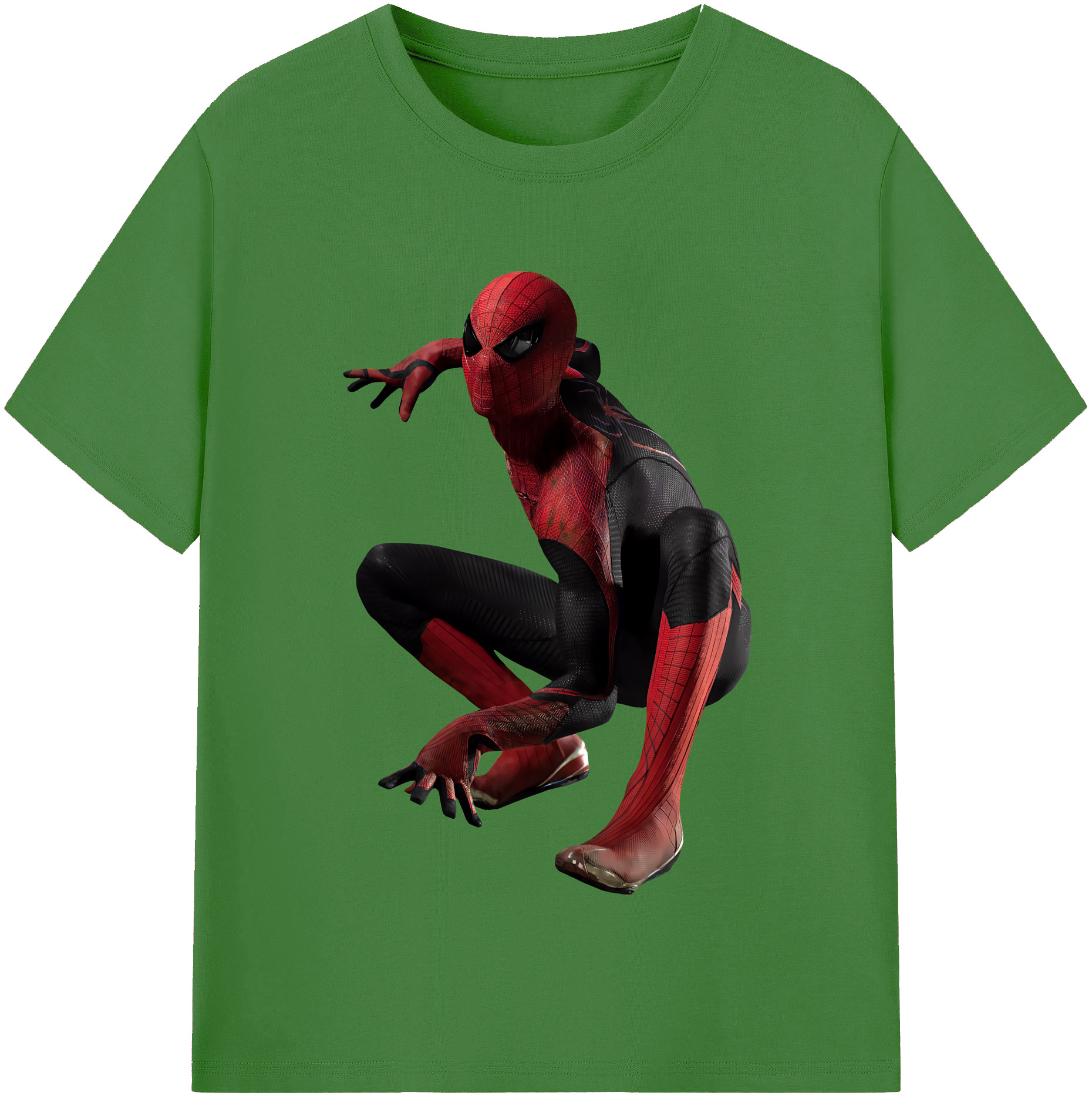 （画像用） Spider Man スパイダーマン レディースカジュアルプリントTシャツ（綿100％）